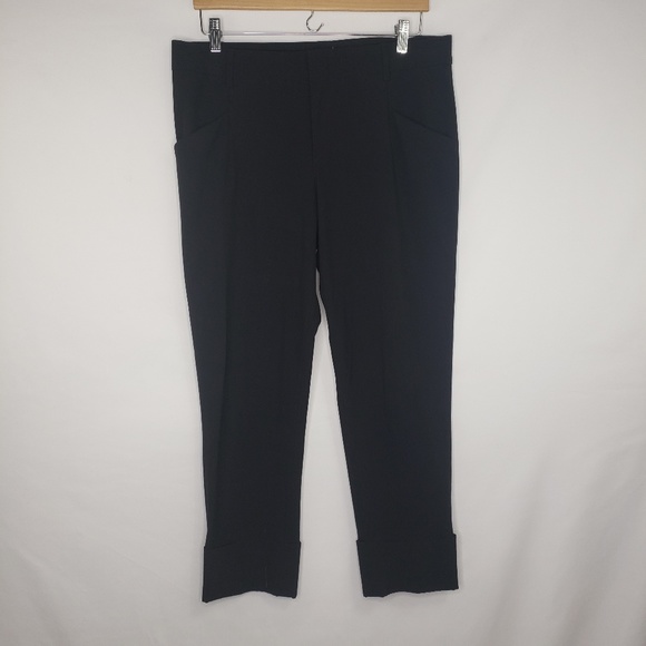 GAP Pants - Gap Black Stretch Cropped Cuffed Trousers GAP Pants - Gap Black Stretch Cropped Cuffed Trousers